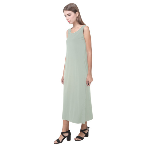 Sea Foam Phaedra Sleeveless Open Fork Long Dress (Model D08)