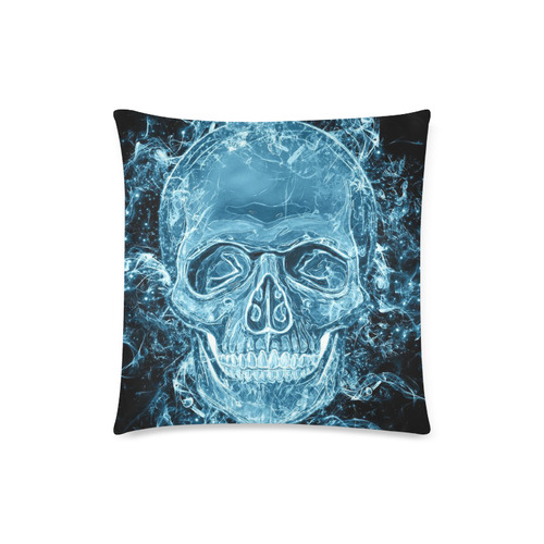 glowing skull Custom Zippered Pillow Case 18"x18"(Twin Sides)