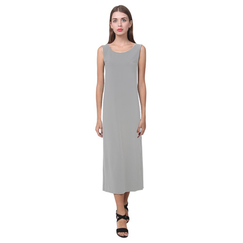 Silver Phaedra Sleeveless Open Fork Long Dress (Model D08)