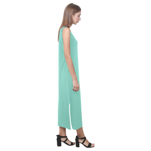 Lucite Green Phaedra Sleeveless Open Fork Long Dress (Model D08)