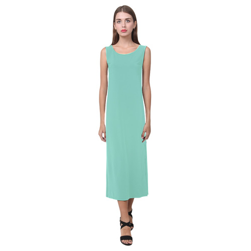 Lucite Green Phaedra Sleeveless Open Fork Long Dress (Model D08)