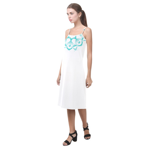 teal mandala slip dress Alcestis Slip Dress (Model D05)