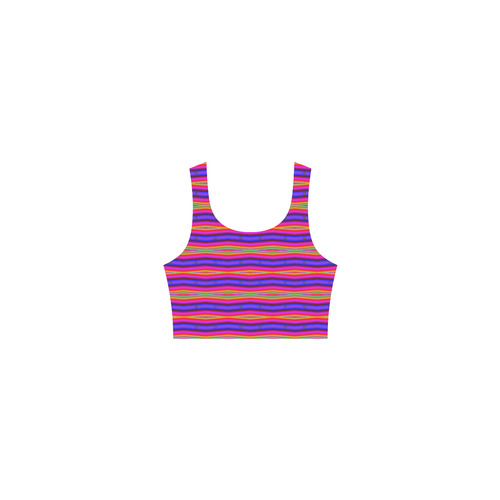 Bright Pink Purple Stripe Abstract Atalanta Casual Sundress(Model D04)