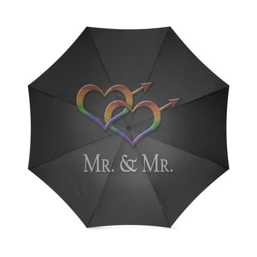 Mr. and Mr. Gay Pride Foldable Umbrella (Model U01)