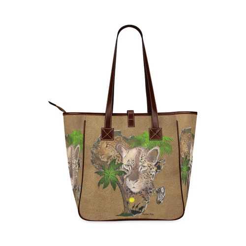 Cheetahs on suede by Just Kidding Classic Tote Bag (Model 1644)