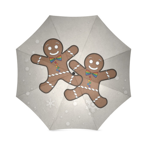 Gingerbread Couple Gay Pride Foldable Umbrella (Model U01)