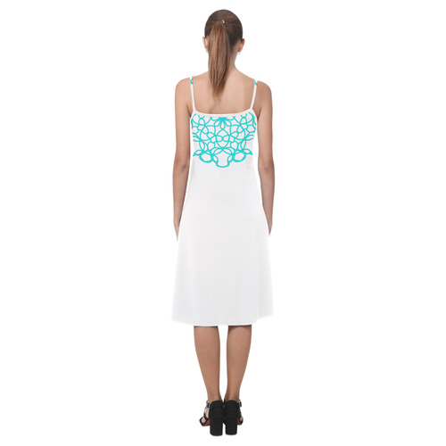 teal mandala slip dress Alcestis Slip Dress (Model D05)