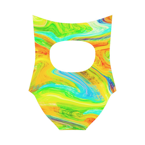 Happy Multicolor Painting Strap Swimsuit ( Model S05)