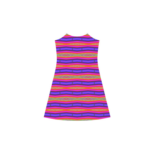 Pink Purple Striped Abstract Alcestis Slip Dress (Model D05)