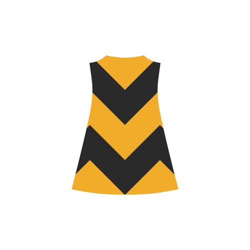 Orange Black Chevron Alcestis Slip Dress (Model D05)