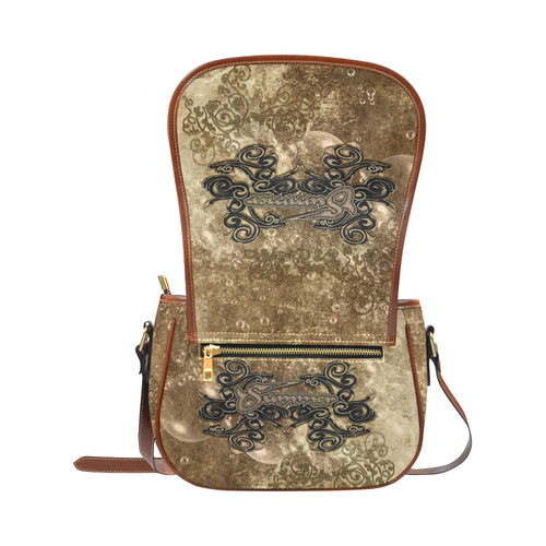 Summer design with bubbles Saddle Bag/Small (Model 1649) Full Customization