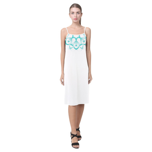 teal mandala slip dress Alcestis Slip Dress (Model D05)