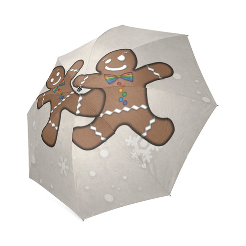 Gingerbread Couple Gay Pride Foldable Umbrella (Model U01)