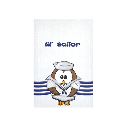sailor owl Cotton Linen Wall Tapestry 40"x 60"