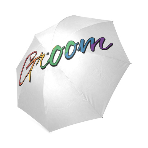 Gay Pride Rainbow "Groom" Foldable Umbrella (Model U01)