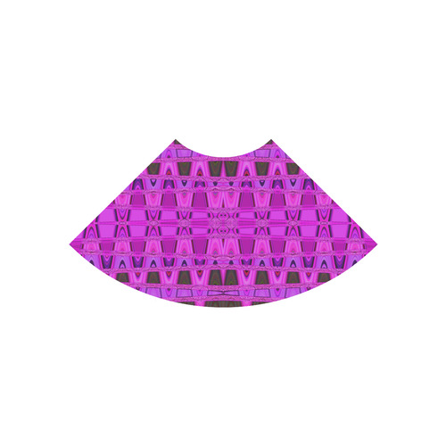 Bright Pink Black Abstract Pattern Atalanta Casual Sundress(Model D04)