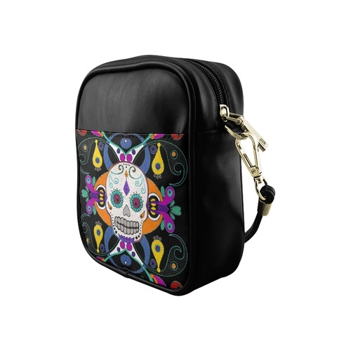 Día De Los Muertos Skull Ornaments Sling Bag (Model 1627)