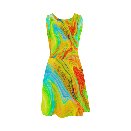 Happy Multicolor Painting Atalanta Sundress (Model D04)