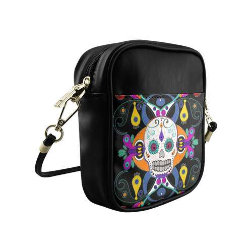 Día De Los Muertos Skull Ornaments Sling Bag (Model 1627)