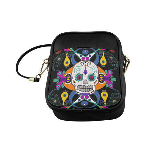 Día De Los Muertos Skull Ornaments Sling Bag (Model 1627)