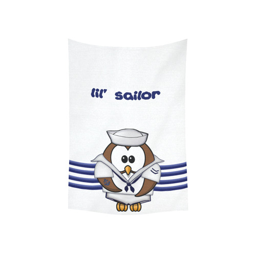 sailor owl Cotton Linen Wall Tapestry 40"x 60"