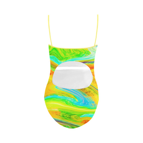 Happy Multicolor Painting Strap Swimsuit ( Model S05)