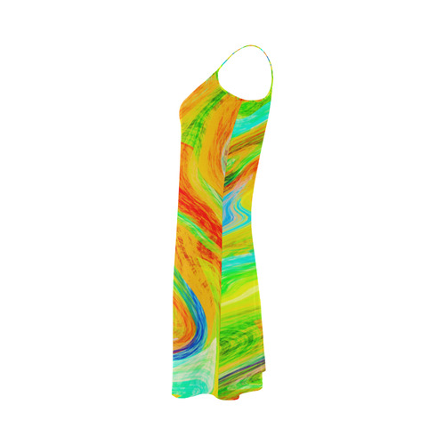 Happy Multicolor Painting Alcestis Slip Dress (Model D05)
