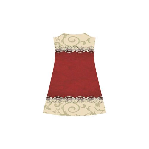Red Velvet Antique Lace Alcestis Slip Dress (Model D05)