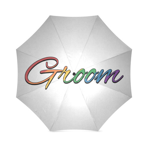 Gay Pride Rainbow "Groom" Foldable Umbrella (Model U01)