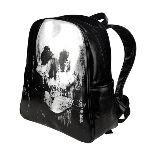 All Is Vanity Halloween Life, Death, and Existence Multi-Pockets Backpack (Model 1636)