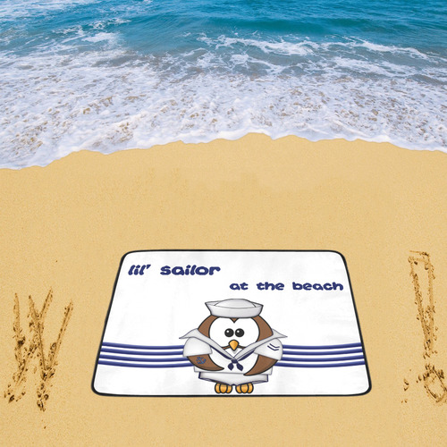 sailor owl Beach Mat 78"x 60"