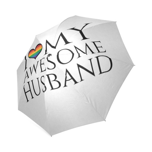 I Heart My Awesome Husband Foldable Umbrella (Model U01)