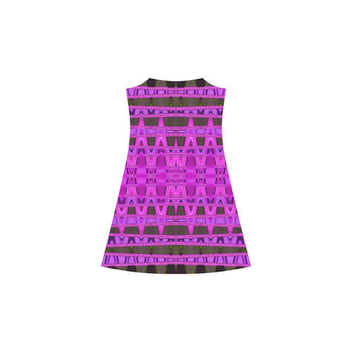 Pink Black Abstract Pattern Alcestis Slip Dress (Model D05)