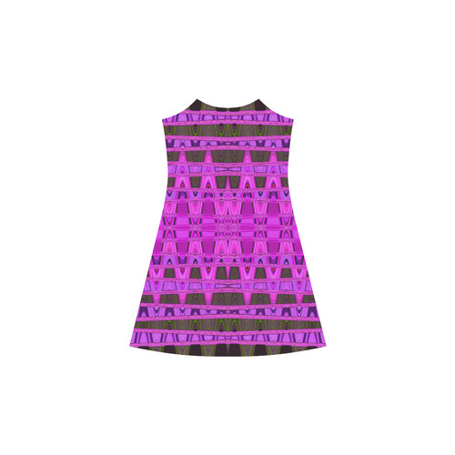Pink Black Abstract Pattern Alcestis Slip Dress (Model D05)