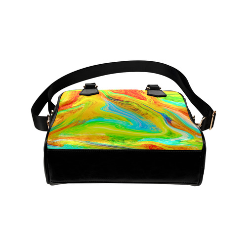 Happy Multicolor Painting Shoulder Handbag (Model 1634)