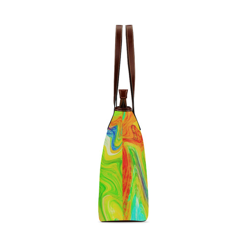 Happy Multicolor Painting Shoulder Tote Bag (Model 1646)