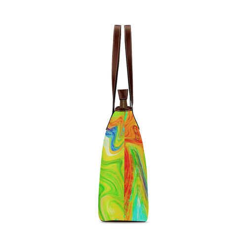 Happy Multicolor Painting Shoulder Tote Bag (Model 1646)