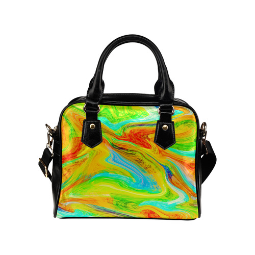 Happy Multicolor Painting Shoulder Handbag (Model 1634)