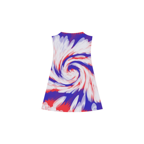 Red White Blue USA Patriotic abstract Alcestis Slip Dress (Model D05)