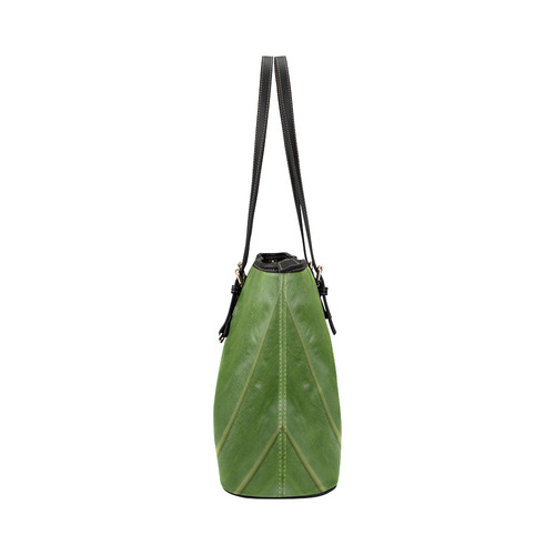 Elephant Ear Leaf Leather Tote Bag/Small (Model 1651)