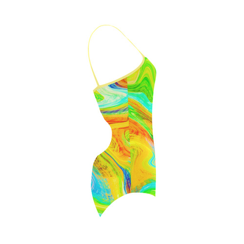 Happy Multicolor Painting Strap Swimsuit ( Model S05)