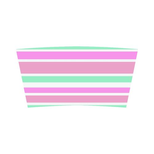 Pink Green Stripes Pattern Bandeau Top