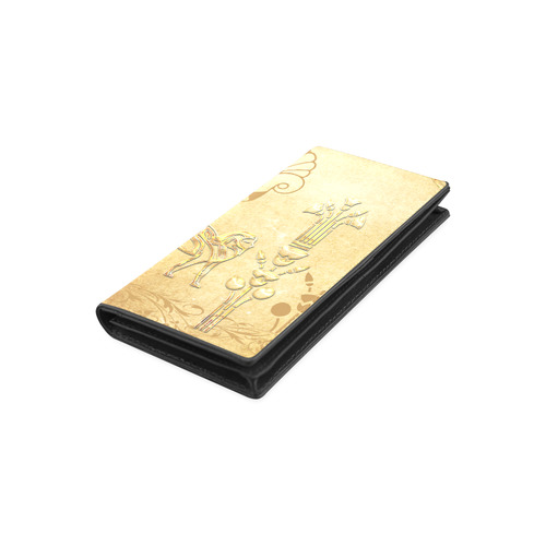 Wonderful egyptian sign in gold Women's Leather Wallet (Model 1611)