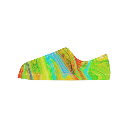 Happy Multicolor Painting Women's Classic Canvas Shoes (Model 018)