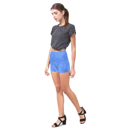 cracked blue Briseis Skinny Shorts (Model L04)