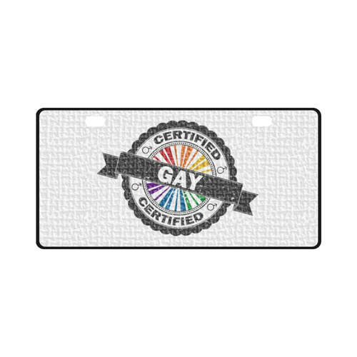 Certified Gay Pride Stamp License Plate