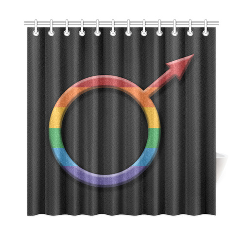 Gay Pride Male Gender Symbol Shower Curtain 72"x72"