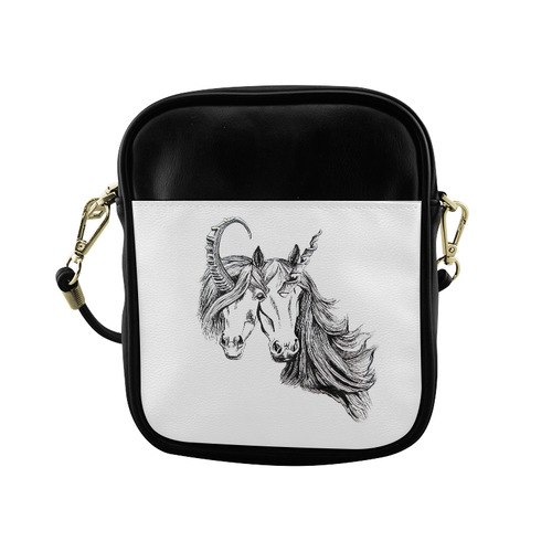 conjoined unicorns sling bag Sling Bag (Model 1627)