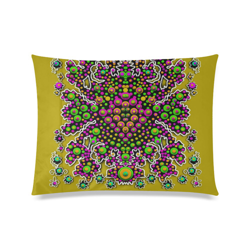 Fantasy flower peacock Mermaid with  pop art Custom Zippered Pillow Case 20"x26"(Twin Sides)
