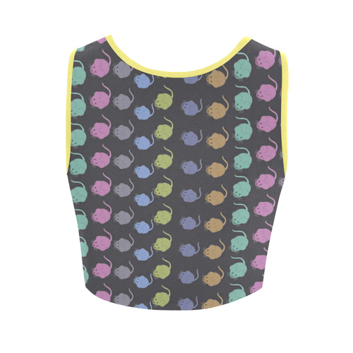 Rainbow Mice Women's Crop Top (Model T42)